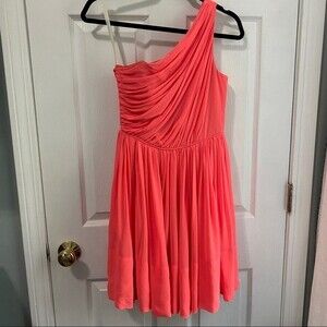 Shoshanna Rayna Pink One Shoulder Silk Dress - size 2